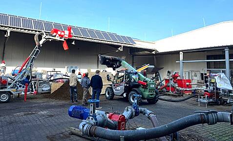 Arbeiten im Projekt BiToP beim Partner Vogelsang – Die Projektpartner Vogelsang GmbH & Co. KG und das 3N Kompetenzzentrum arbeiten gemeinsam an der Produktion von Substratkomponenten mit anschließender Analytik der hergestellten Fraktionen.